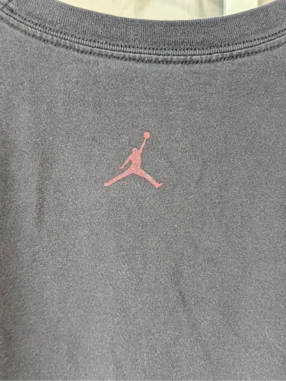 Vintage Michael Jordan Black Graphic Basketball T-Shirt Large Fade 20.5x27.5 Y2K
